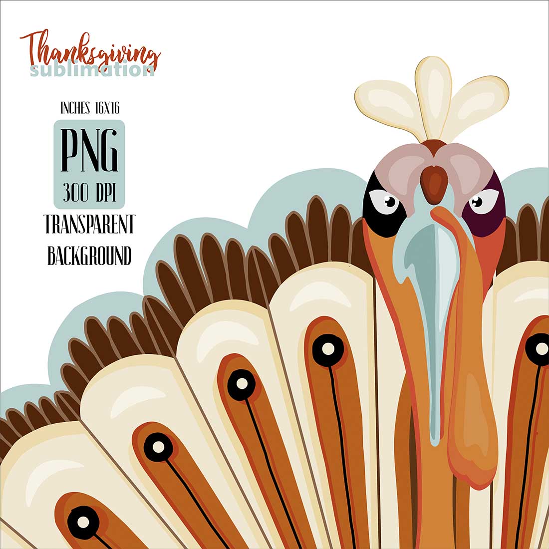 Thanksgiving Turkey Sublimation facebook image.