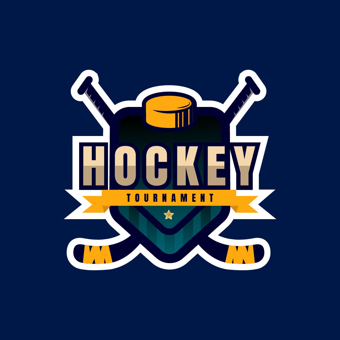 Ice Hockey Club Logo, Badge Design cover image.