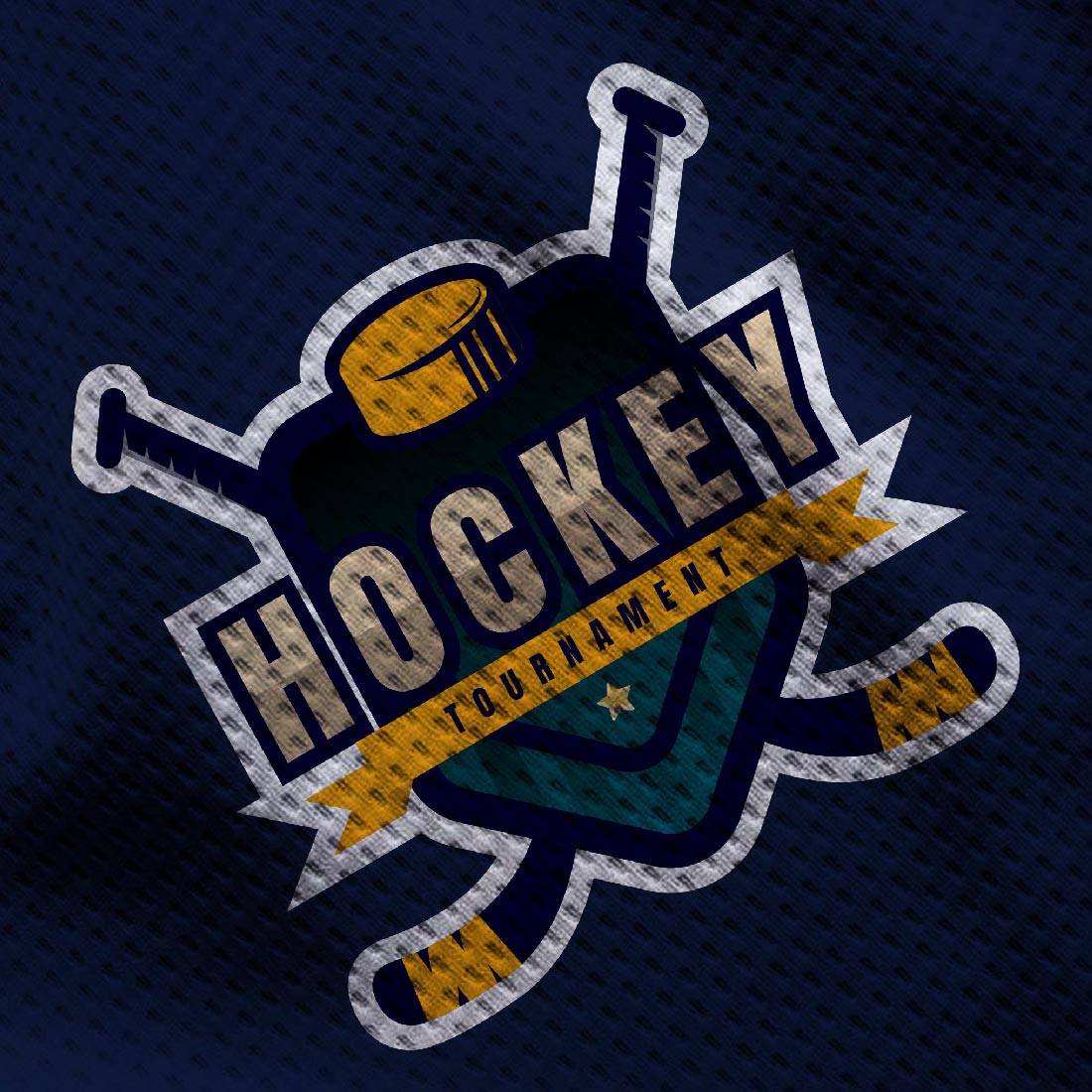 Ice Hockey Club Logo, Badge Design preview image.