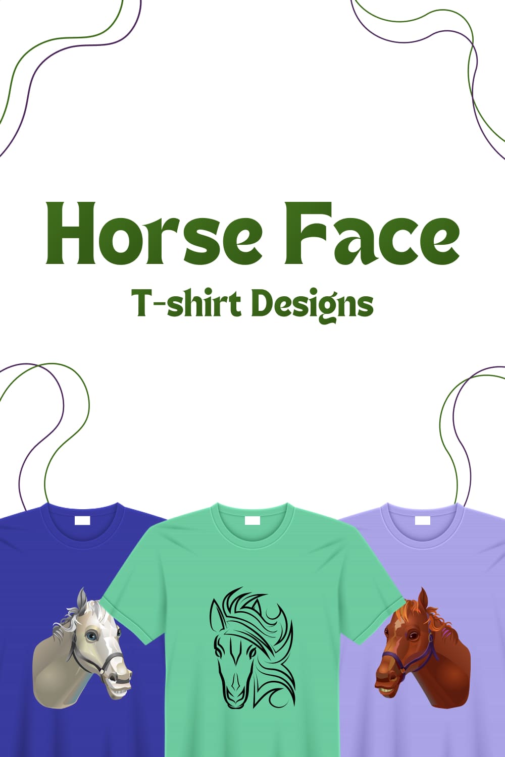 Horse Face Svg T-shirt Designs - Pinterest.