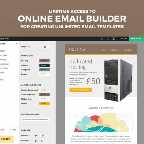 Hosting-Responsive Email Template | Master Bundles