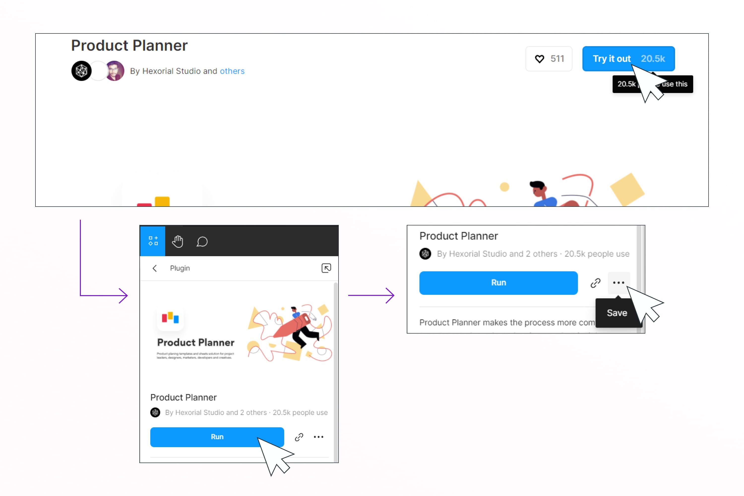 Screenshot of the Product Planner plugin.