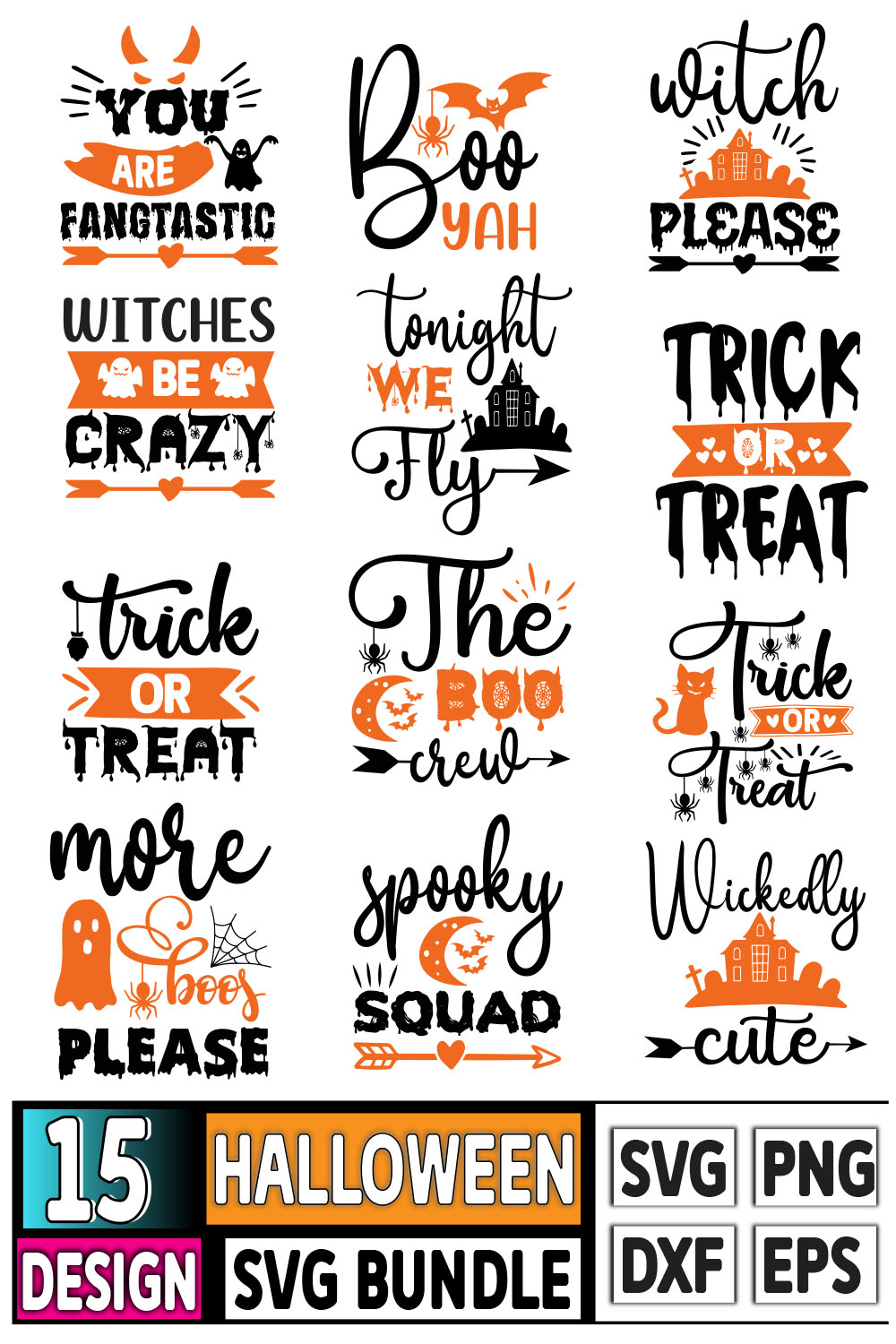 Halloween SVG Bundle pinterest image.
