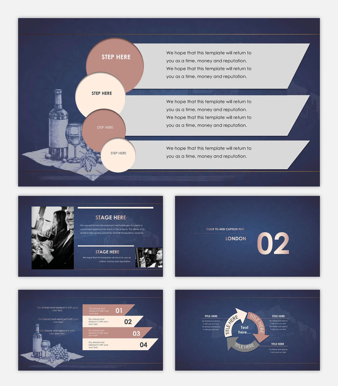 5 different presentation templates for your statistics.
