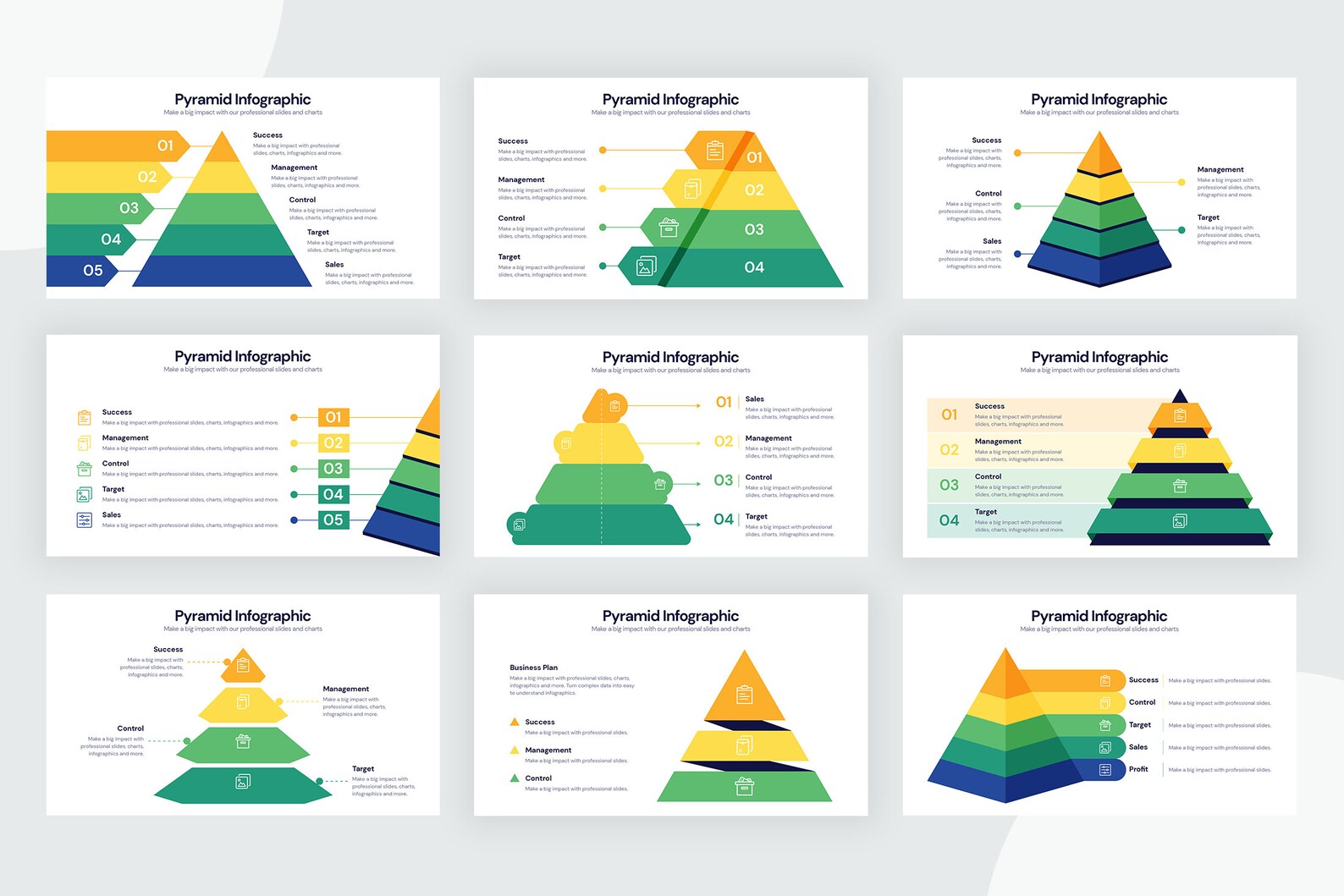 Green and yellow infographics.