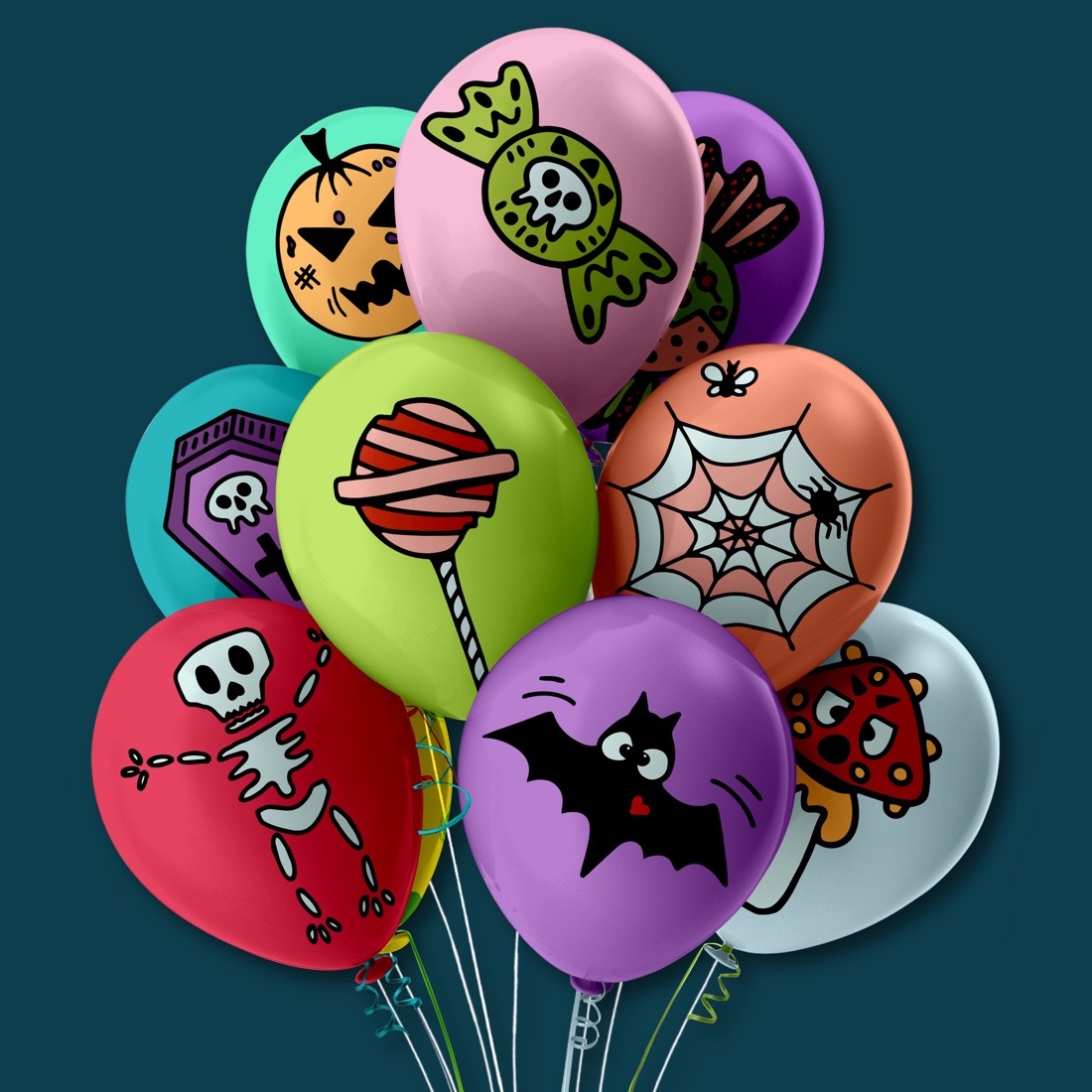 Halloween Stickers Clipart preview image.