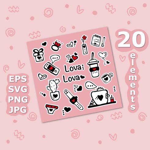 Love in Everyday Life Stickers Clipart cover image.