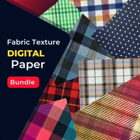 10 Fabric Texture Digital Paper Bundle cover image.