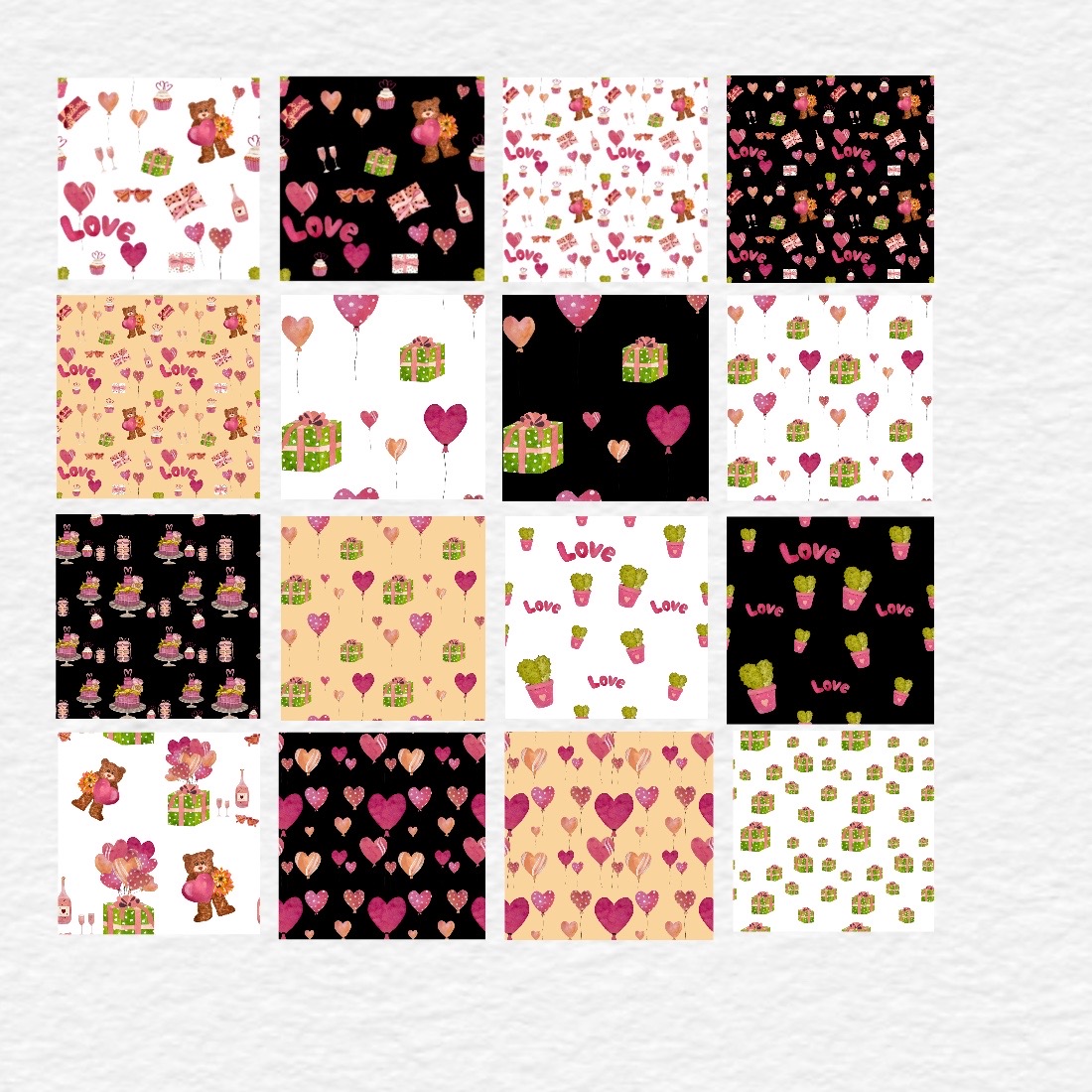 Heart Seamless Patterns Design cover image.