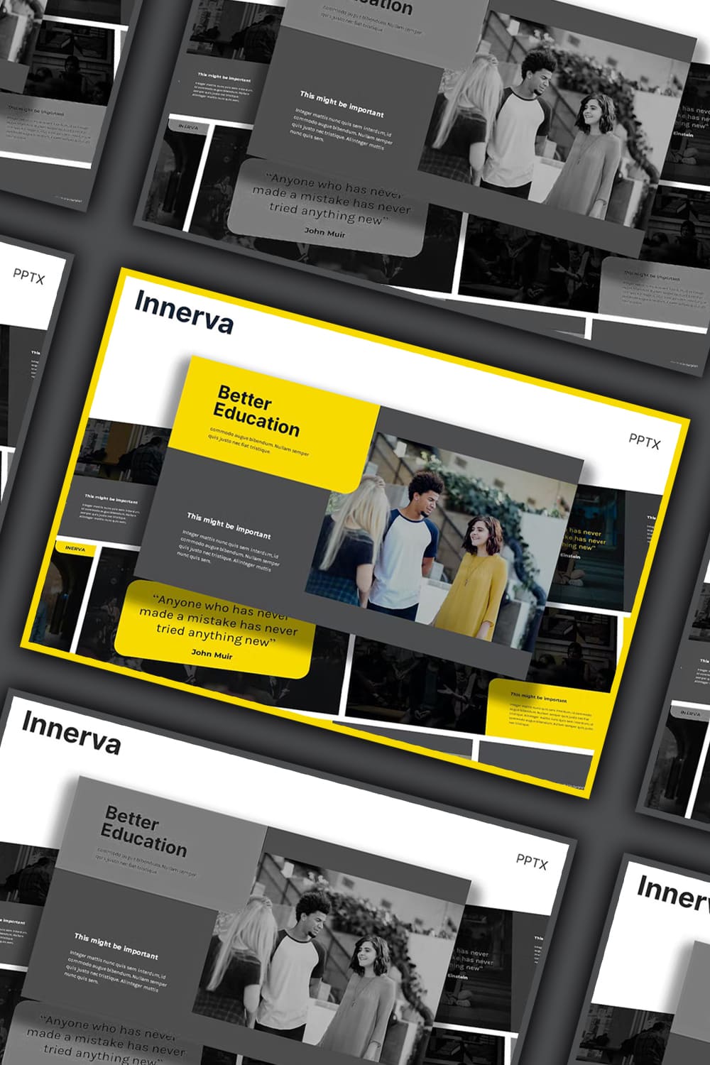 Inerva Tech University Theme PowerPoint - pinterest image preview.