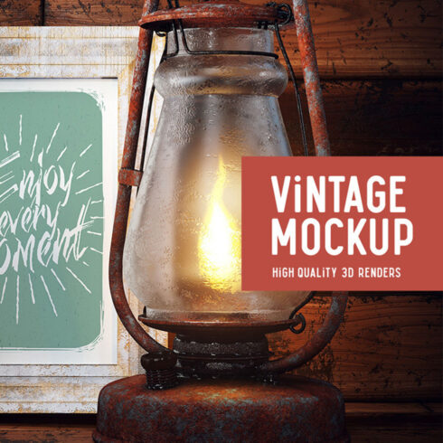 Old Lamp Vintage Mockup cover image.