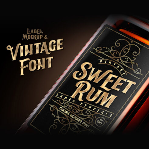Typeface Sweet Rum Font Design cover image.
