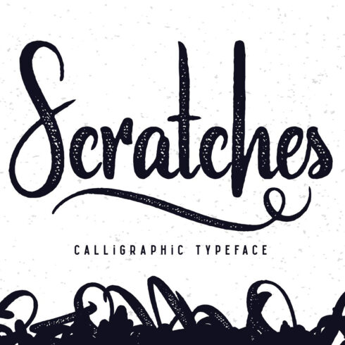 Scratches Calligraphic Font main cover.