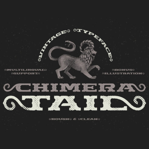 Chimera Tail Font main cover.