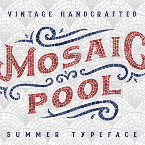 Mosaic Pool Typeface main cover.