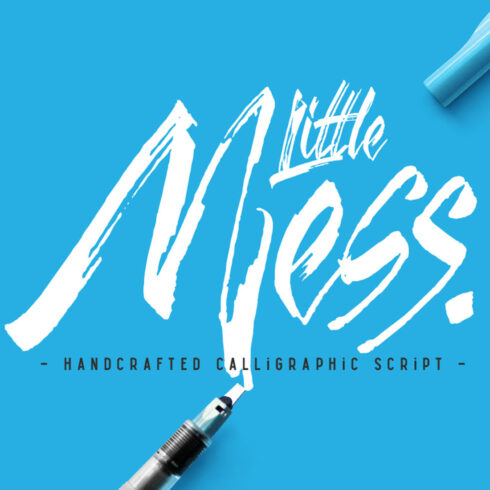 Handcrafted Little Mess Script Font cover image.