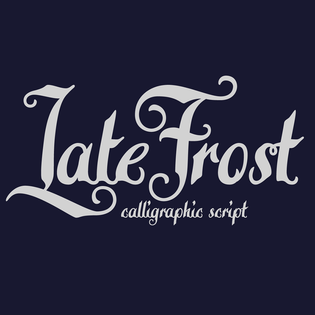 Late Frost Font main cover.