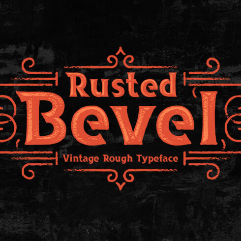 Rusted Bevel Typeface main cover.