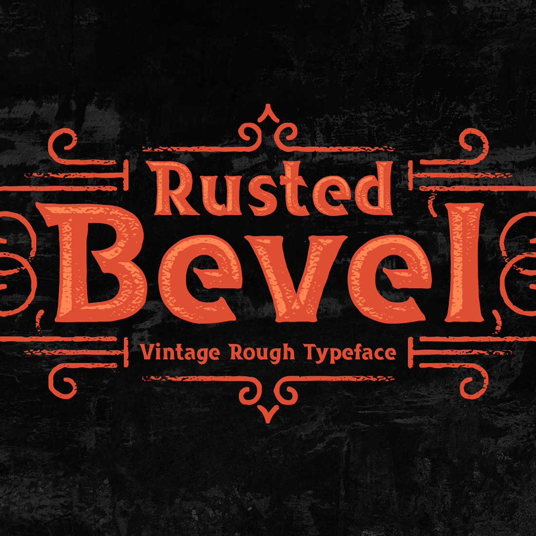 Rusted Bevel Typeface main cover.