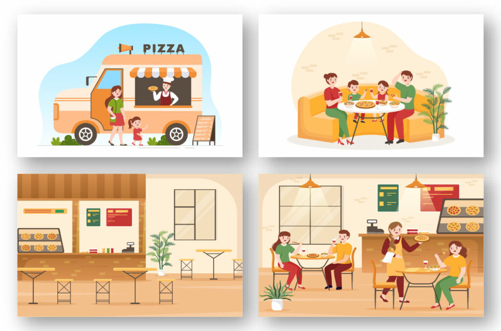 12 Italian Food Restaurant Illustration - MasterBundles