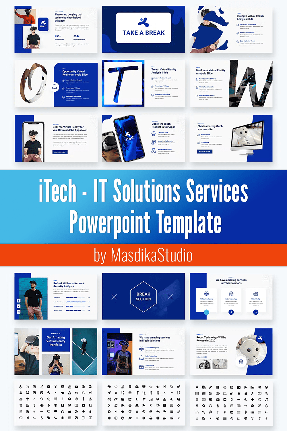 ITech — IT Solutions Powerpoint Template - Pinterest.