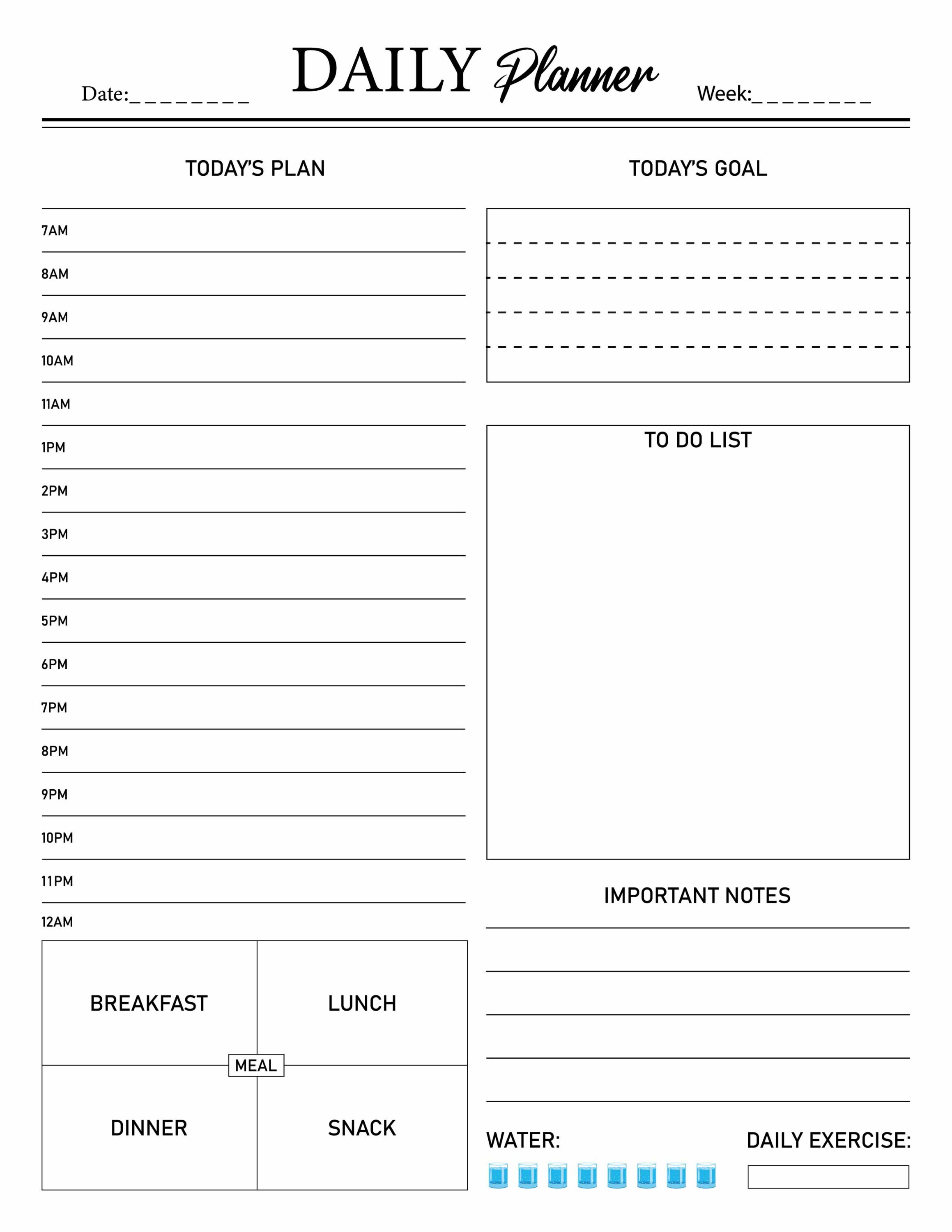 2023 Dated Planner Bundle, dayly planner page.