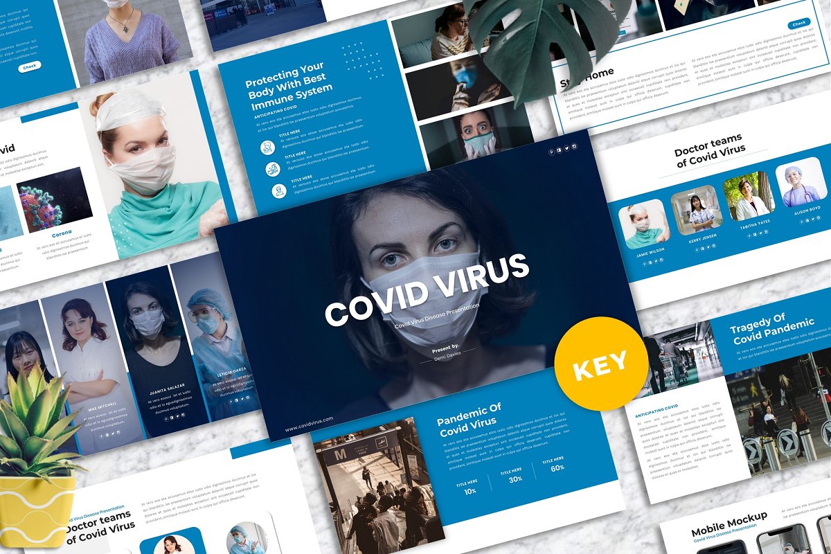 Cover image of Covid Virus Medical Keynote.