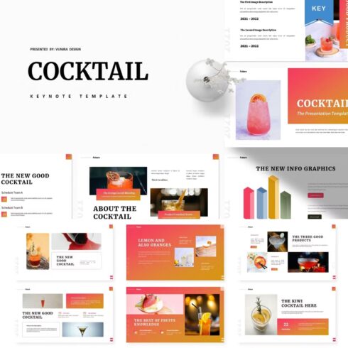 Cocktail | Keynote Template - main image preview.