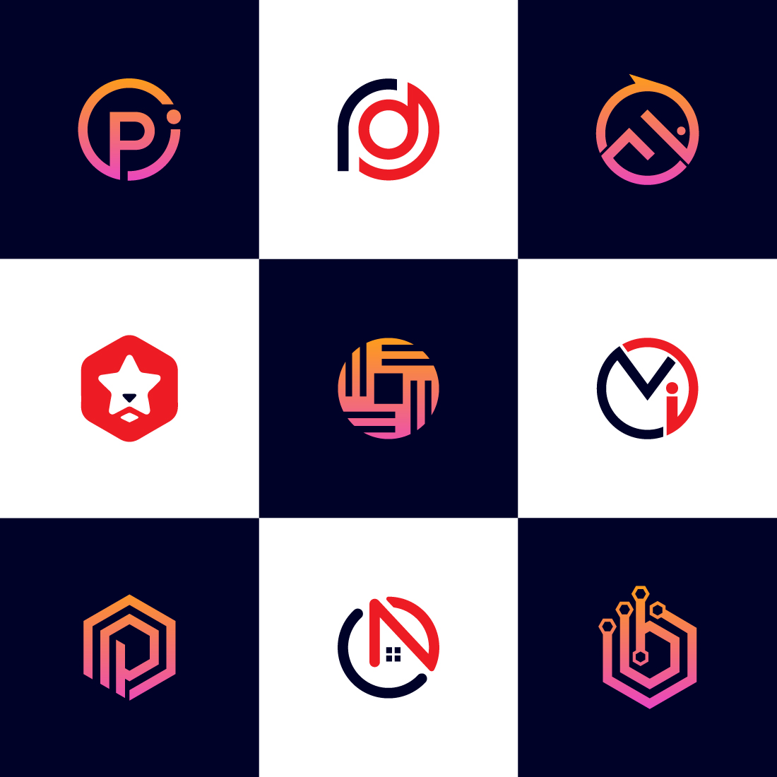 Collection of images with exquisite logos.