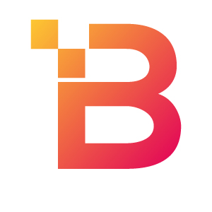 An image with an adorable orange B logo.