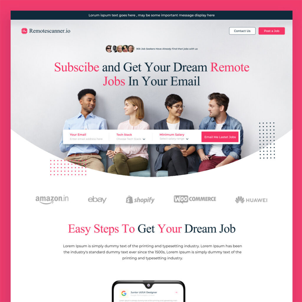 Bundle of 3 Job Search Landing page Design Template in Figma in just $8 ...