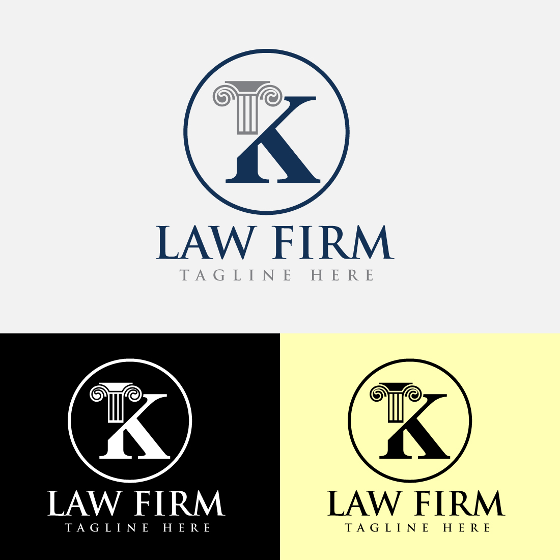 Initial Letter K Logo Design Template cover image.