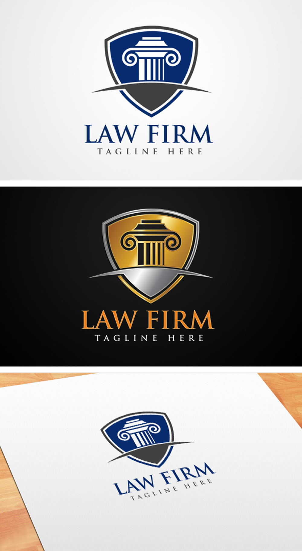 Law Firm Logo Design Illustration Concept preview image.