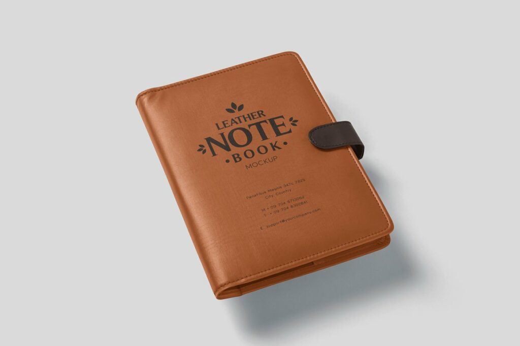 Leather Notebook Mockups – MasterBundles