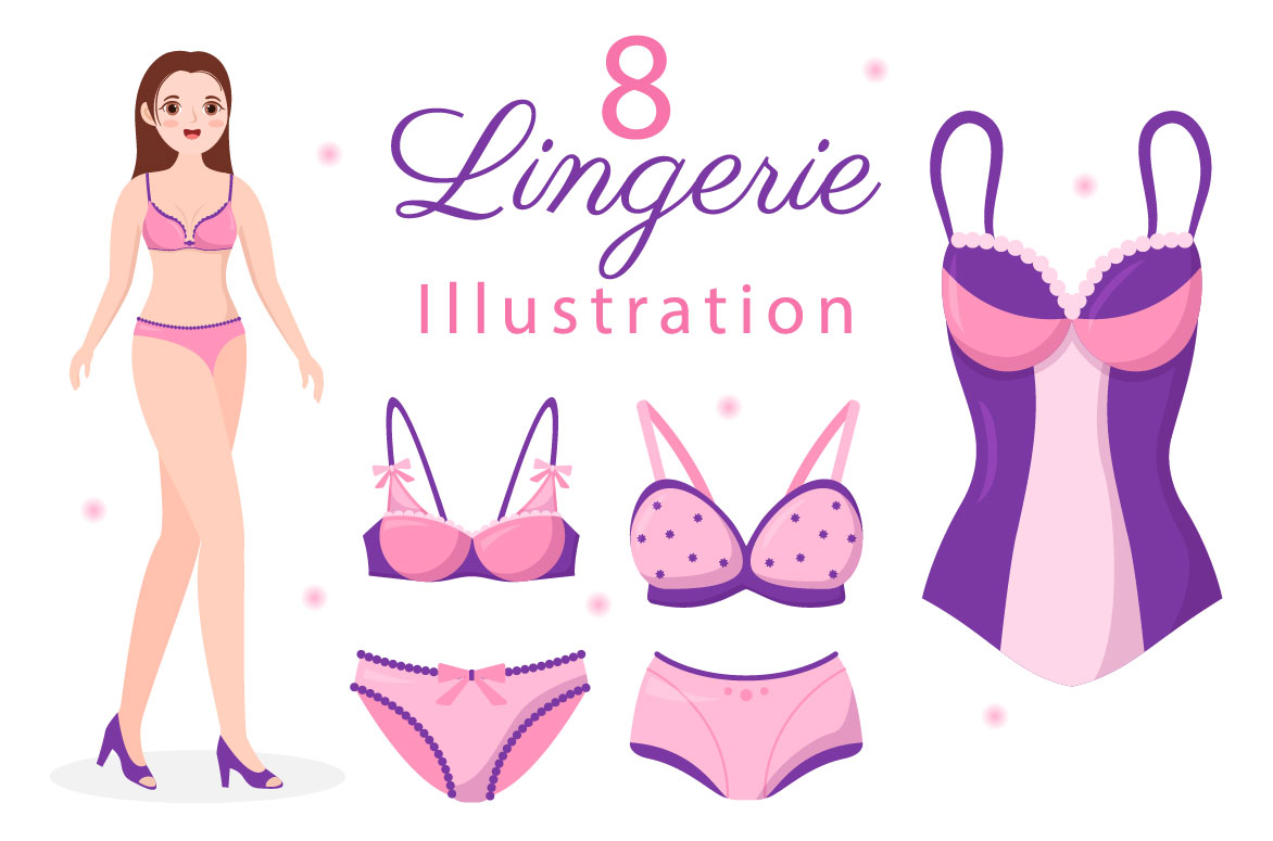 Amazing cartoon image of a girl in stylish lingerie.