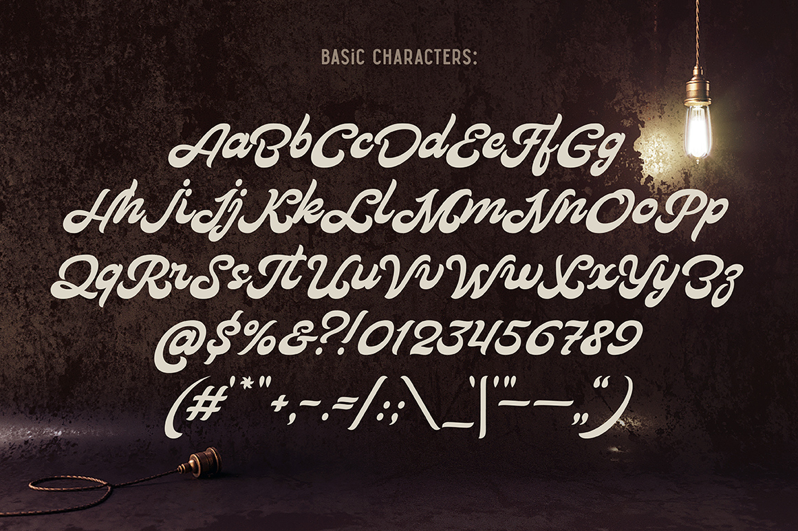 Loftype Font basic characters.
