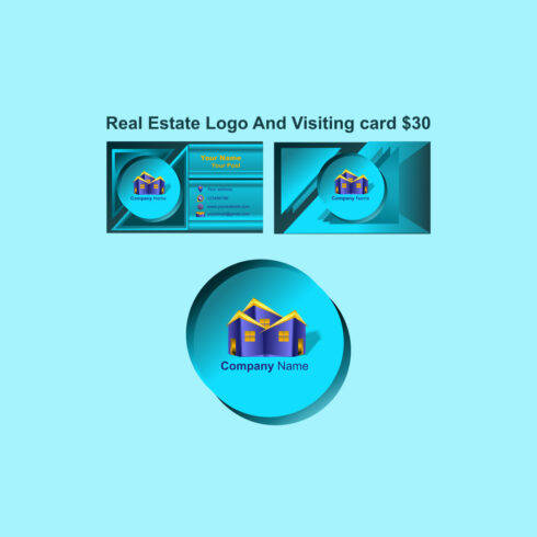 Real Estate Logo and Visiting Card cover image.