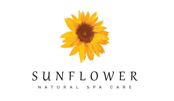 Bundle of 12 Logos Fully Customizable, logo collection sunflower natural spa care.