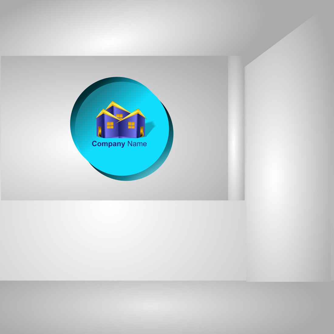Real Estate Logo and Visiting Card preview image.