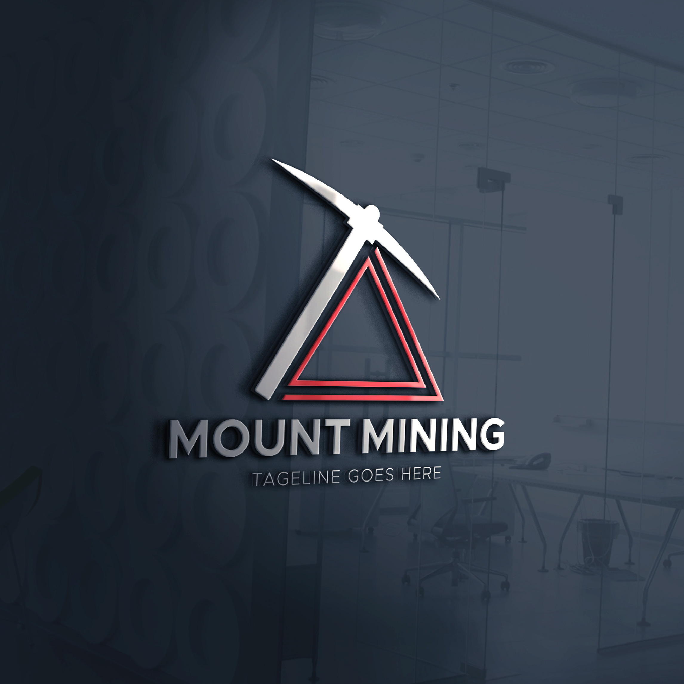 Mount Mining Construction Company Logo Template cover image.