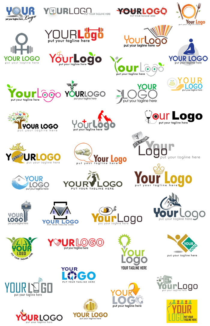 Inscriptions on logos and others.