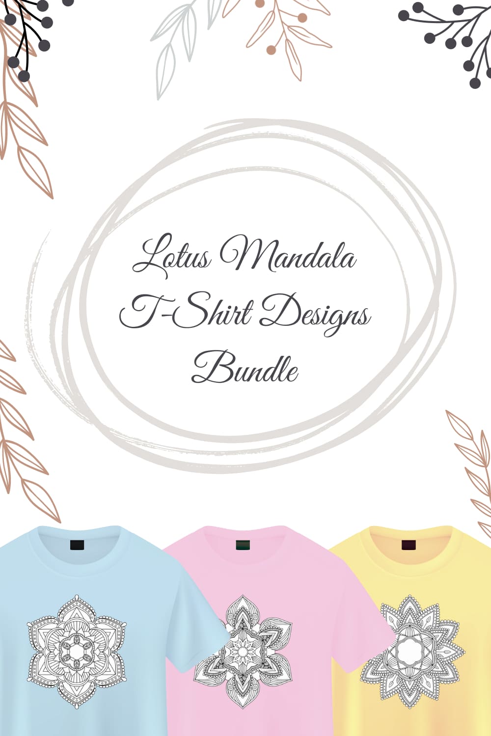 lotus mandala t shirt designs bundle 03 953