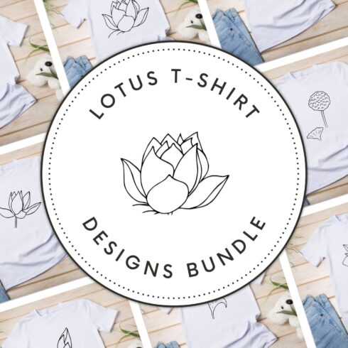 Lotus T-shirt Designs Bundle.