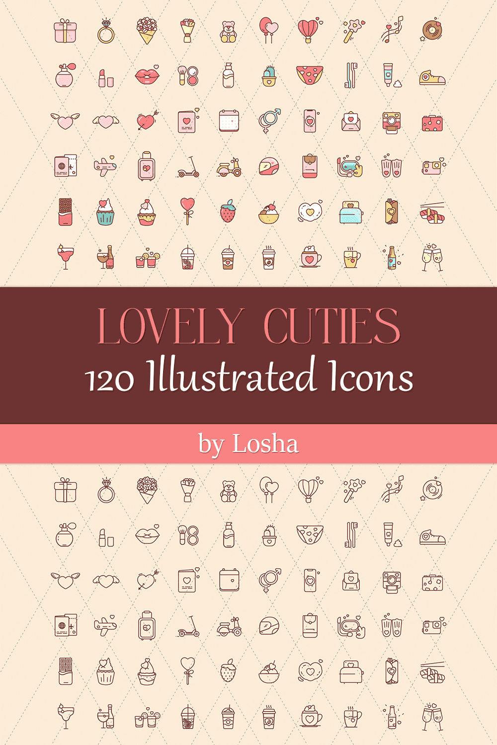 lovely cuties 120 illustrated icons pinterest 101