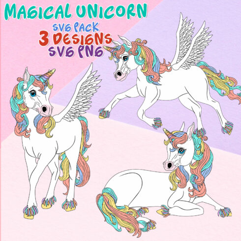 Magical Unicorn SVG - main image preview.