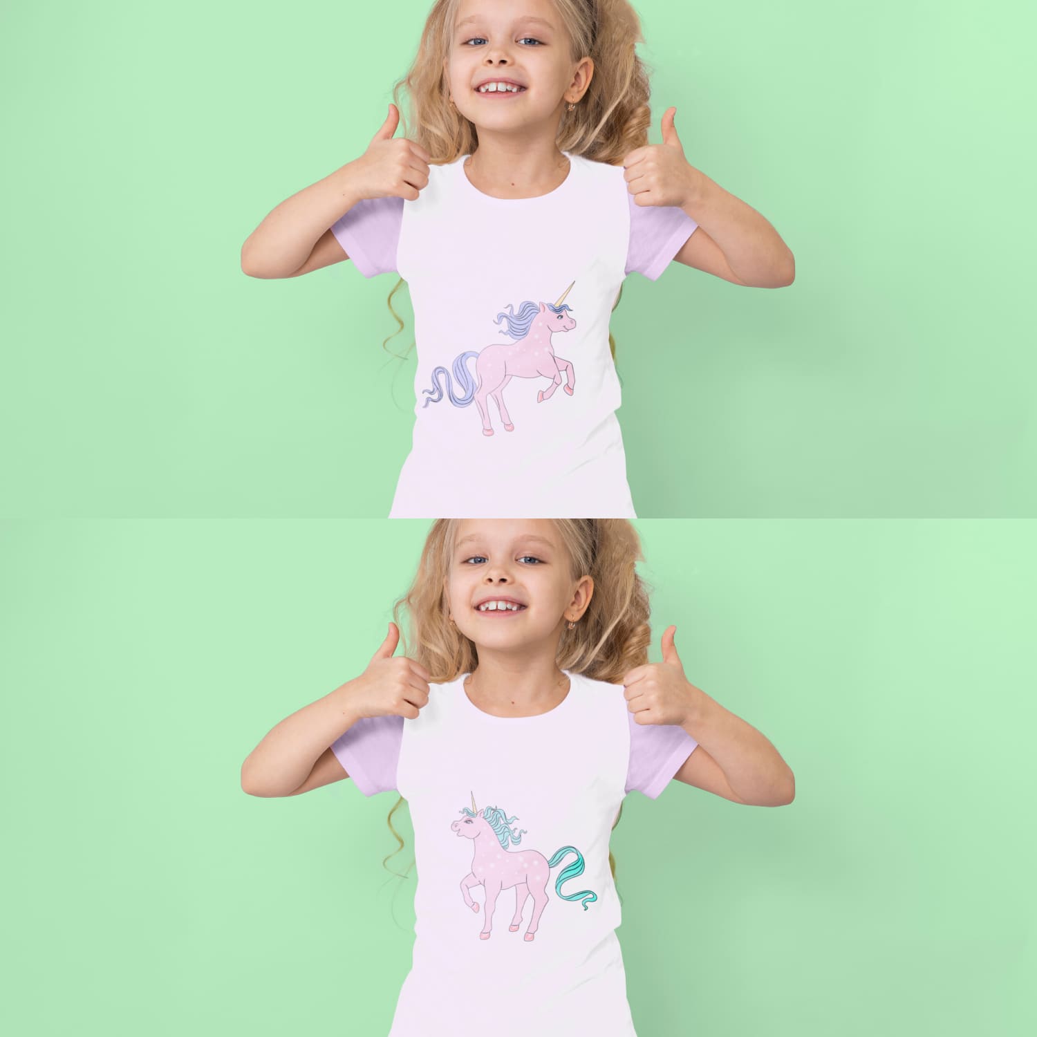 Magical Unicorn T-shirt Designs Bundle Cover.