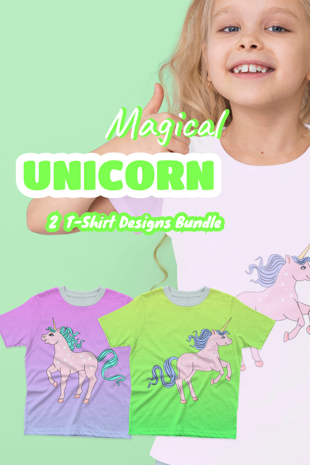 Magical Unicorn T-shirt Designs Bundle - Pinterest.
