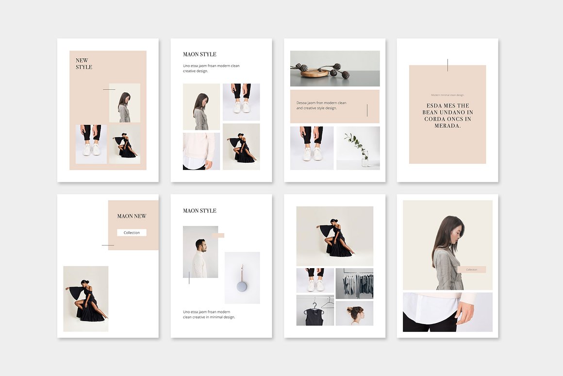 Collection of amazing images of vertical A4 slide presentation template.