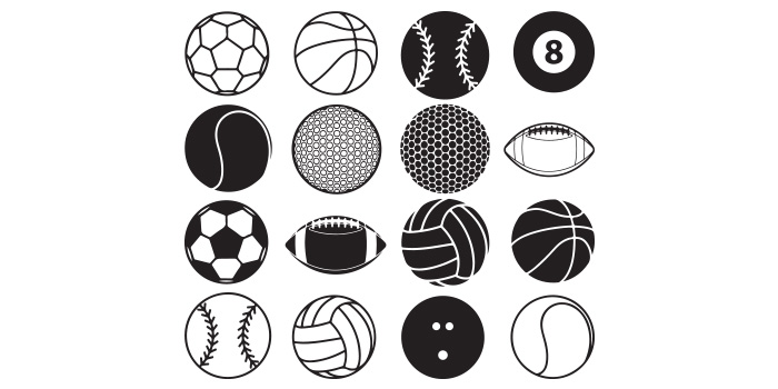 Set of enchanting vector images of balls.