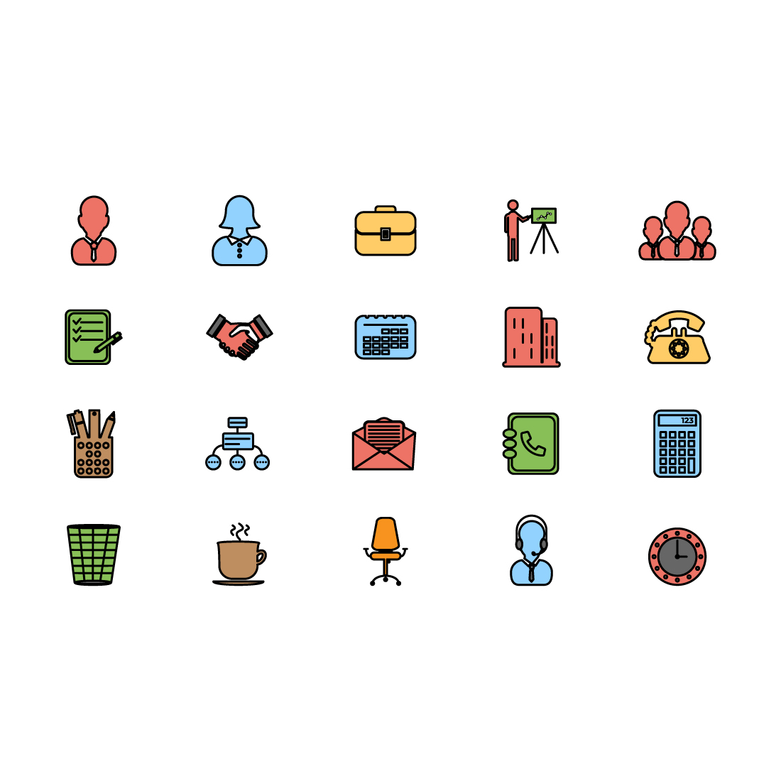 Icon style for office needs.